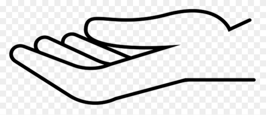 Hand Reaching Out Line Art Transpar
