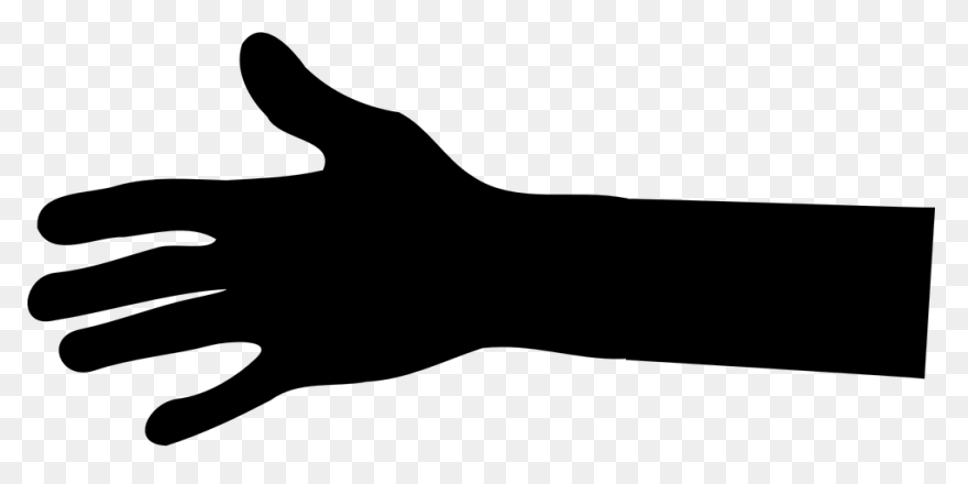 Hand Reaching Out Line Art Transpar