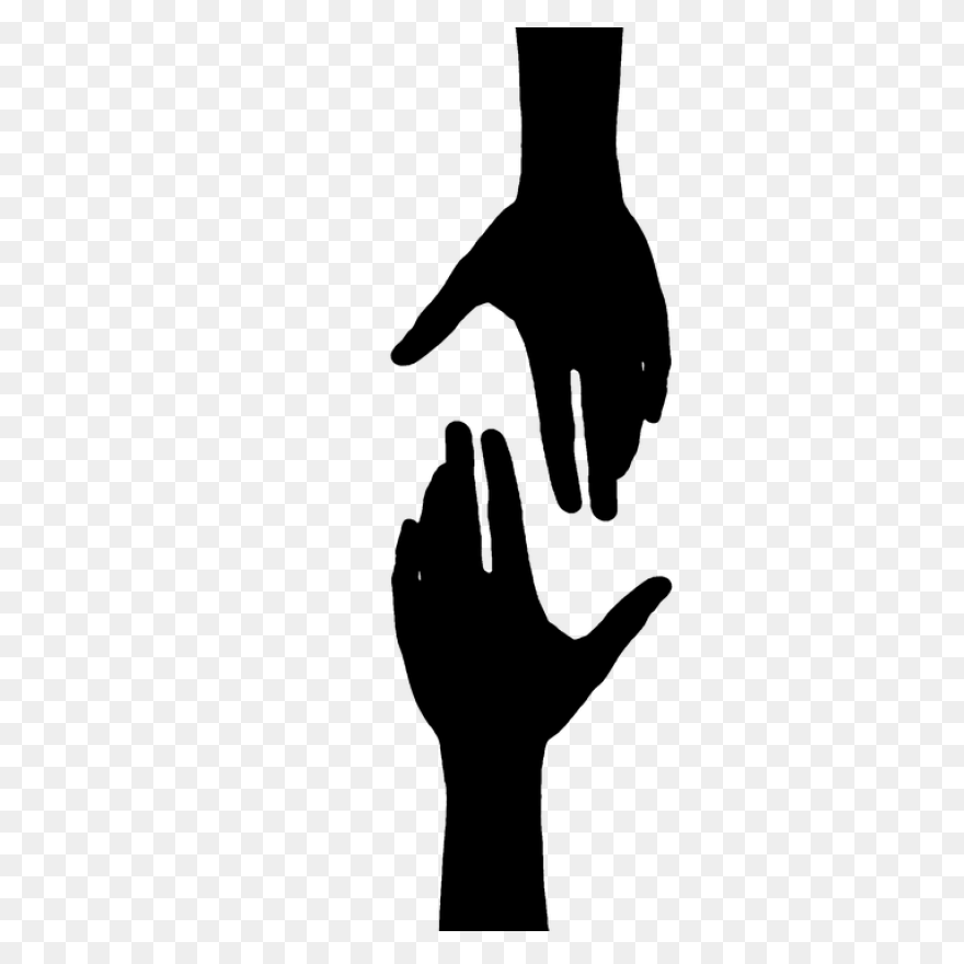 Hand Reaching Out Line Art Transpar