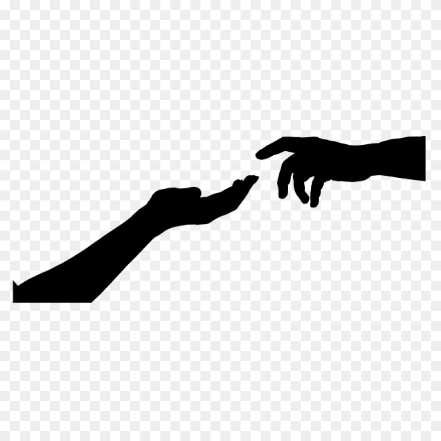 Hand Reaching Out Line Art Transpar