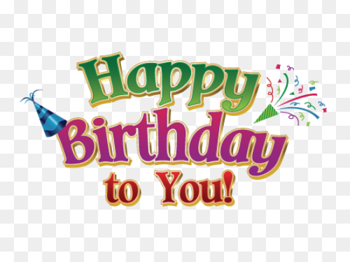 Happy Birthday Text Png Transparent