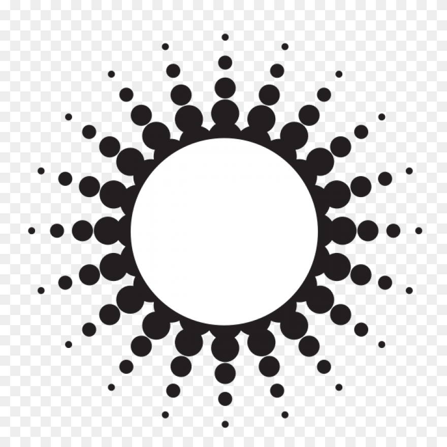 Radial Halftone Frame Ii | Free PNG