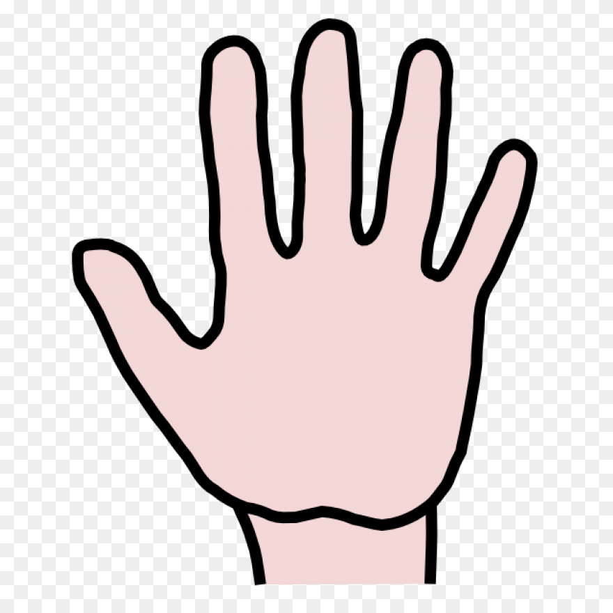 Hand Stop Sign Clipart - Left Hand 