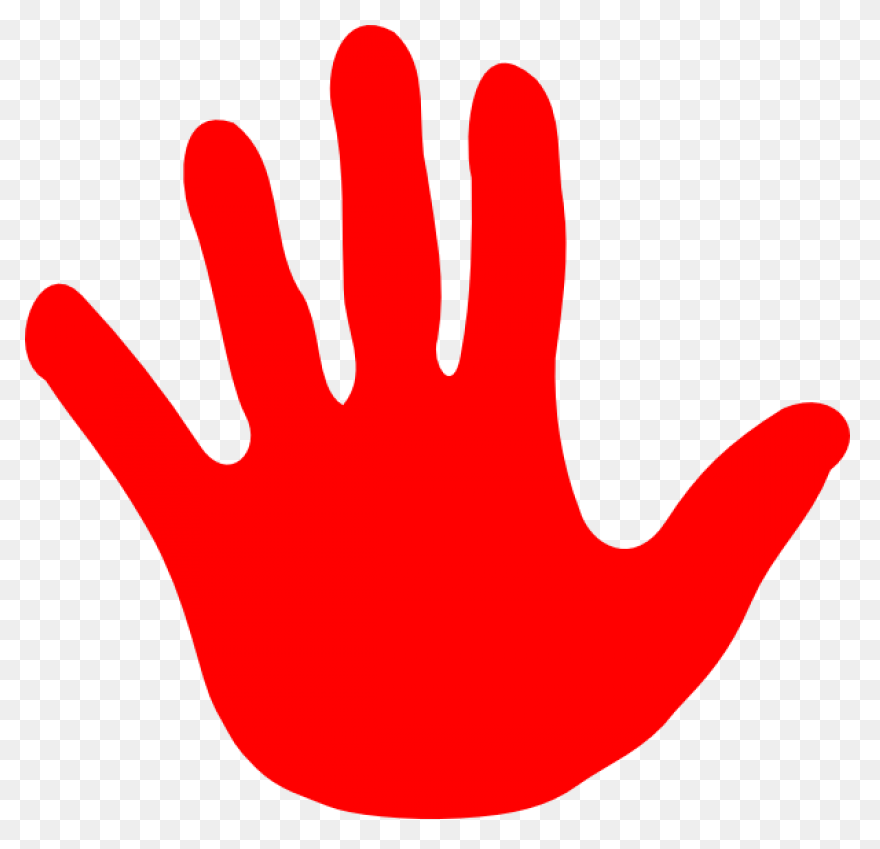 Hand Stop Sign Clipart Left - Hand