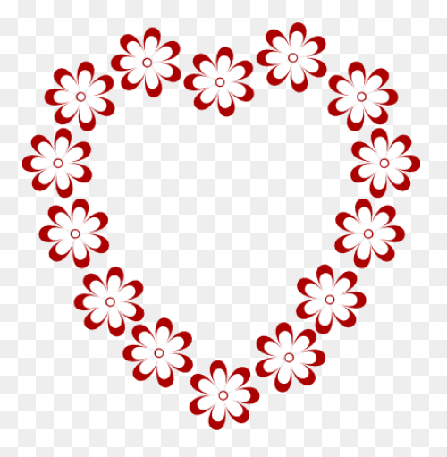 Square Border With Heart Corners Cl