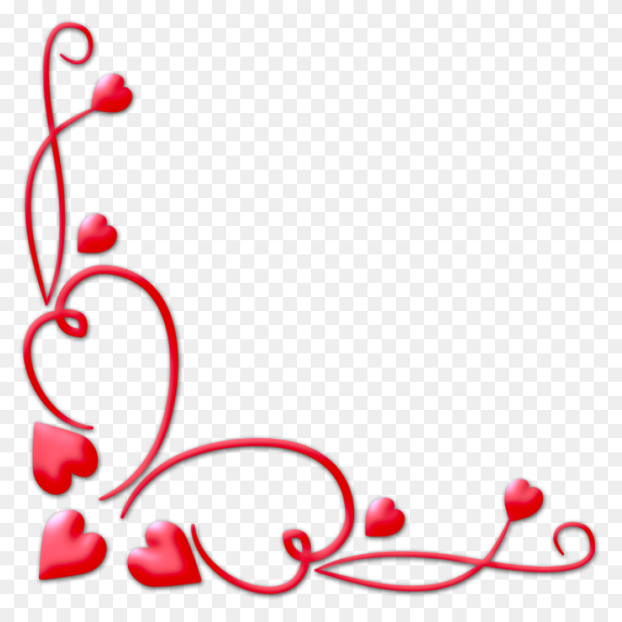 Square Border With Heart Corners Cl