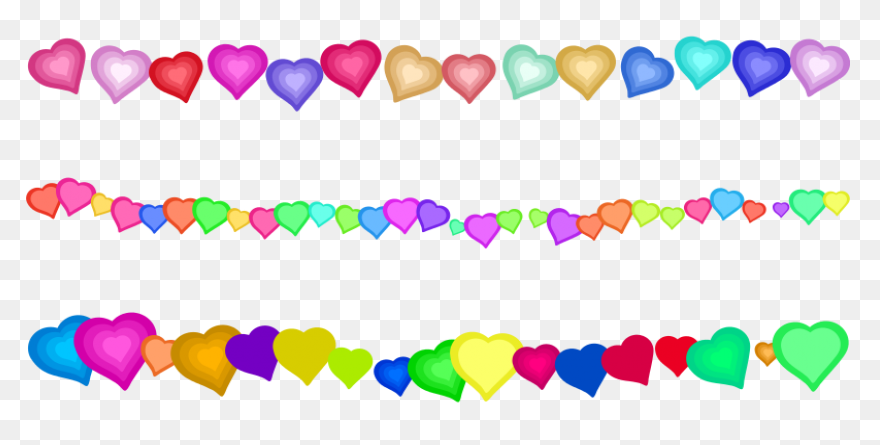 Square Border With Heart Corners - Heart Border
