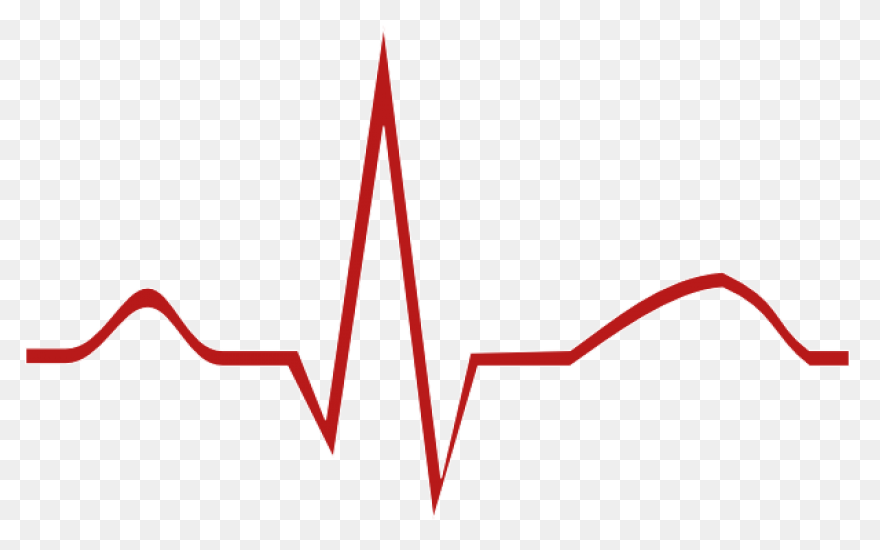 Red Heartbeat Line Transparent - Cl