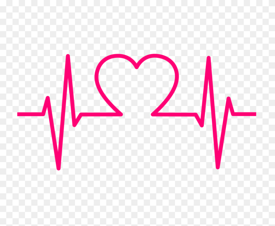 Red Heartbeat Line Transparent - Cl