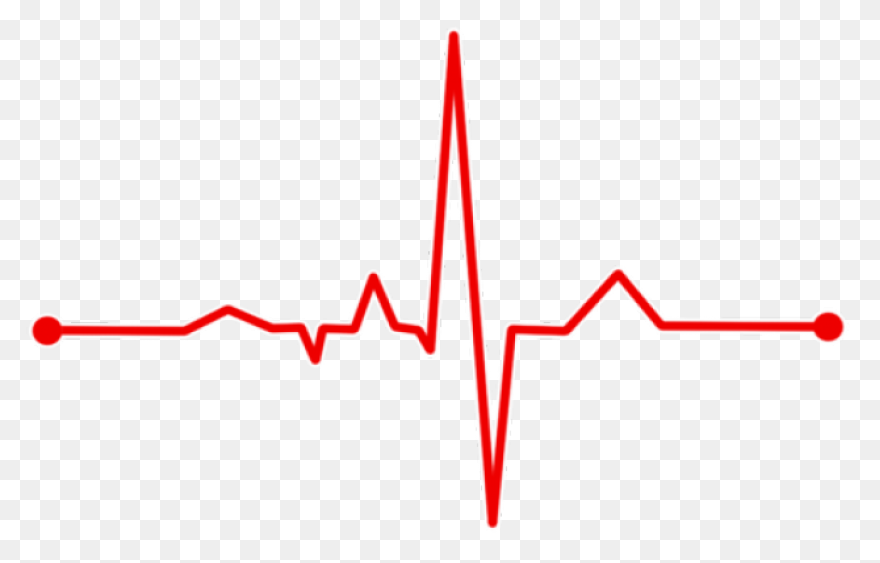 Red Heartbeat Line Transparent - Cl