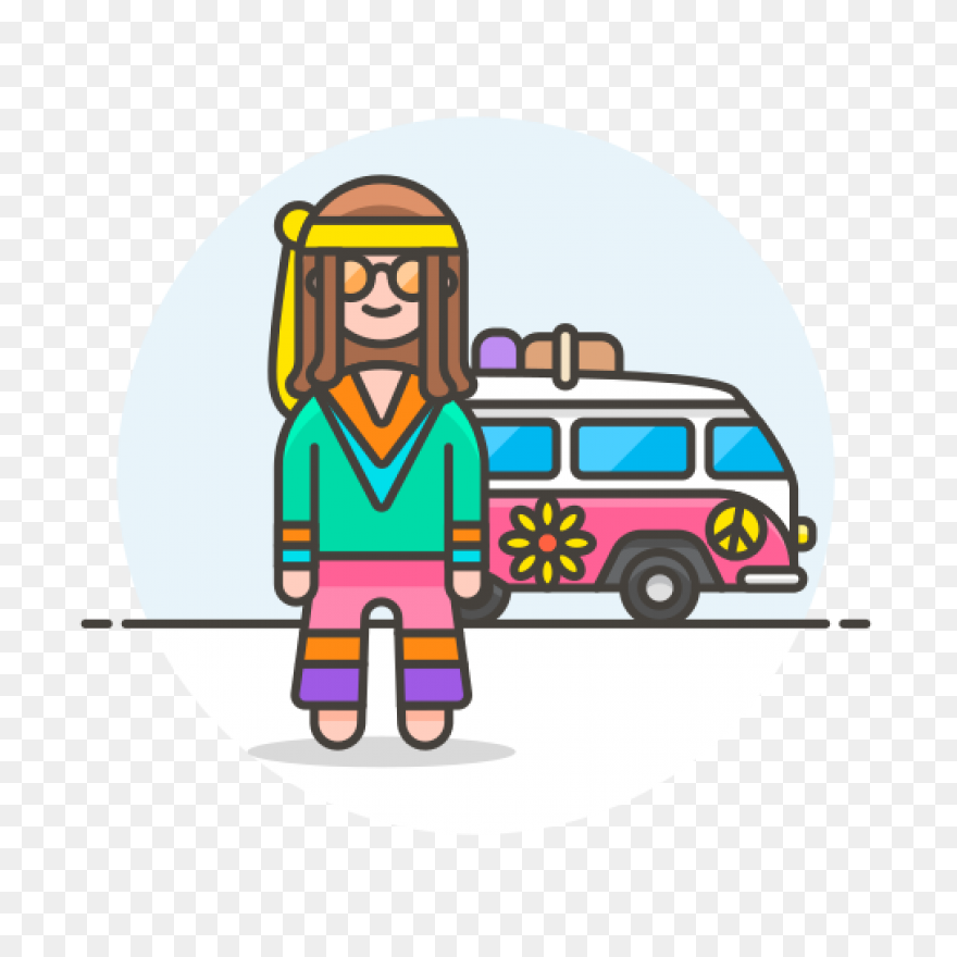 Hippie Male Free Icon Of - Hippie