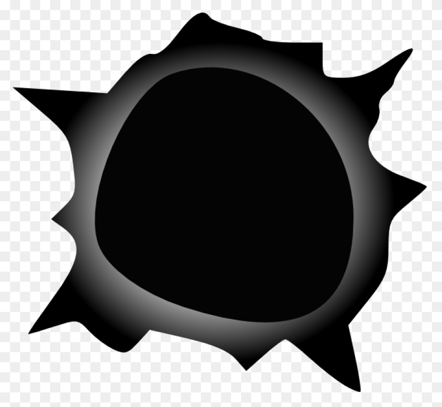 Gradient Edge Bullet Hole Clipart - Hole