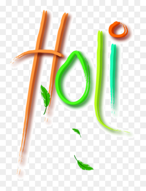 Happy Holi Text High Quality Png