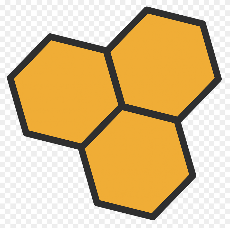Hexagon Background Clipart - Bee, H