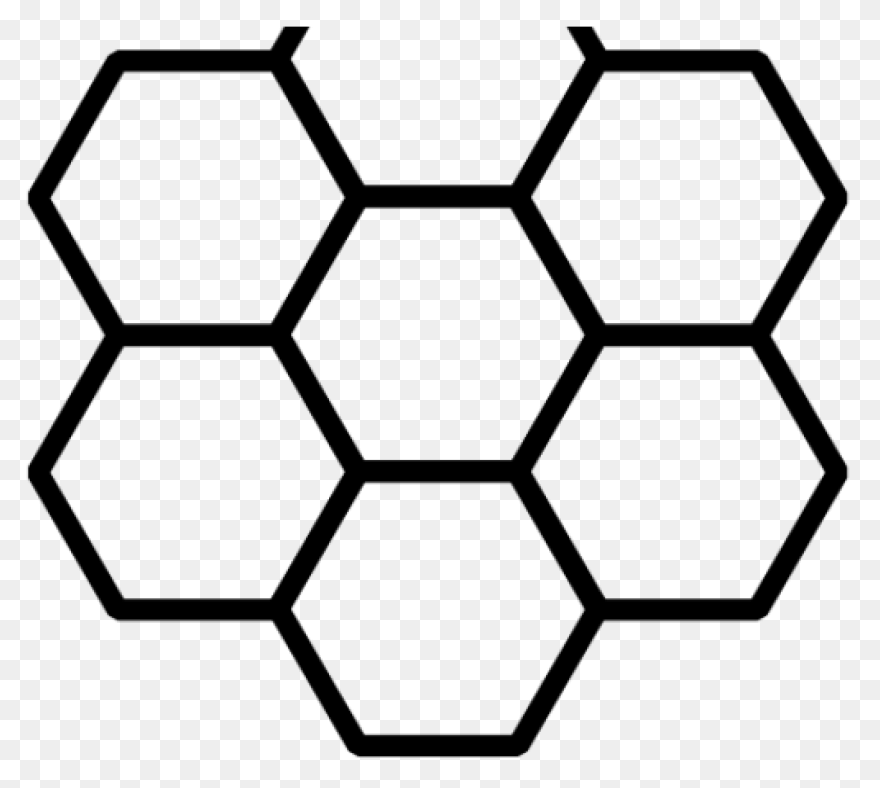 Hexagon Background Clipart - Bee, H
