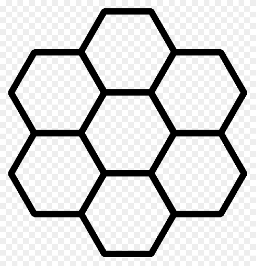 Hexagon Background Clipart - Bee, H