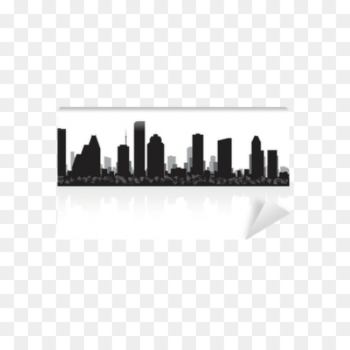 Houston City Skyline Silhouette Wall - Houston Skyline