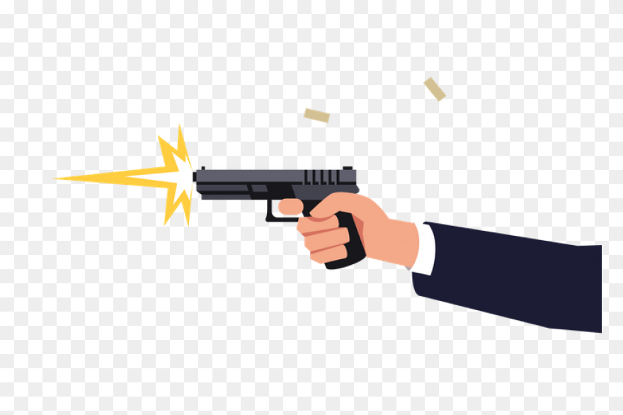 Hand Holding A Gun Royalty Free Vec