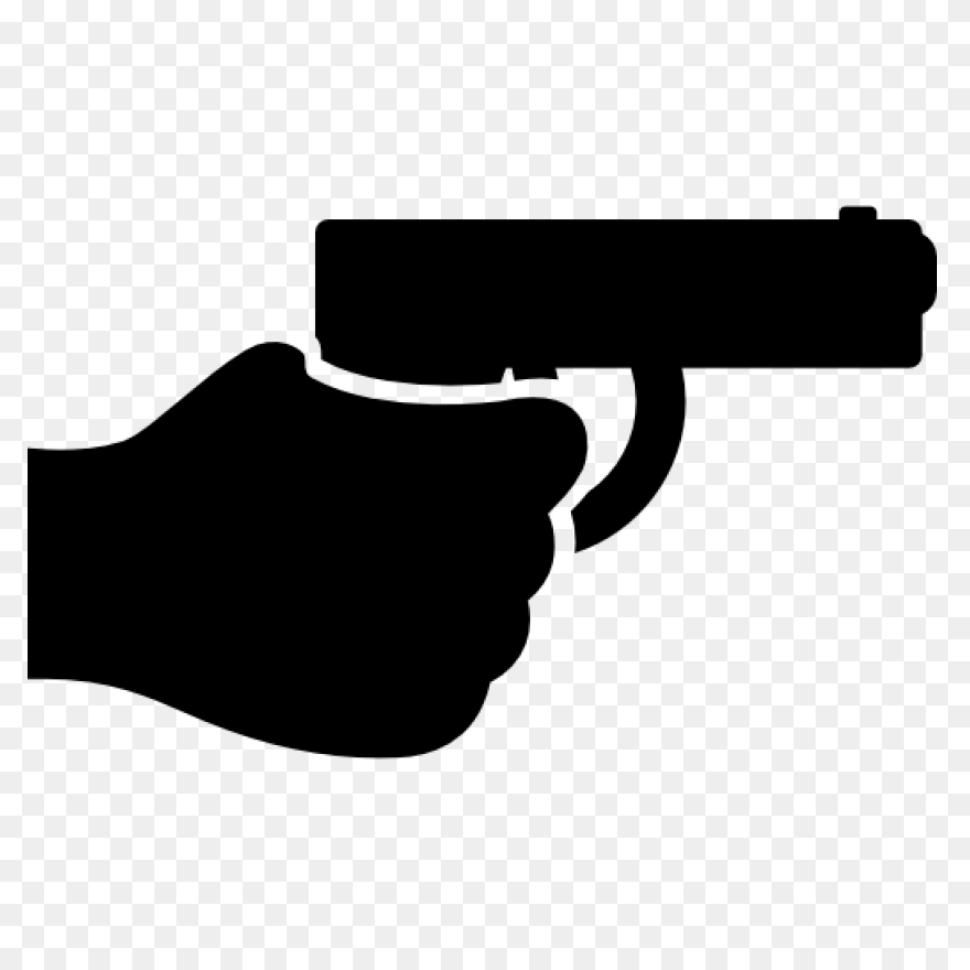 Hand Holding A Gun Royalty Free Vec