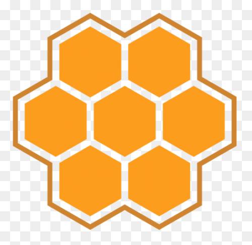 Hexagon Background Clipart - Bee, H