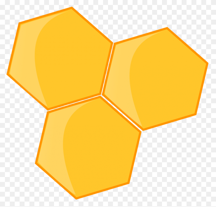 Hexagon Background Clipart - Bee, H
