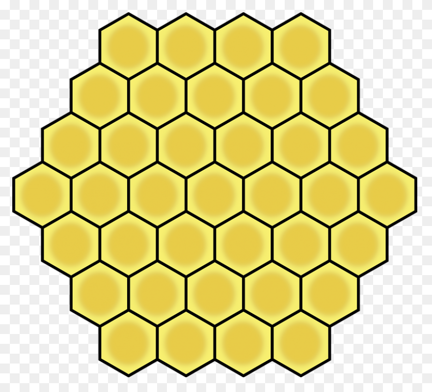 Hexagon Background Clipart - Bee, H