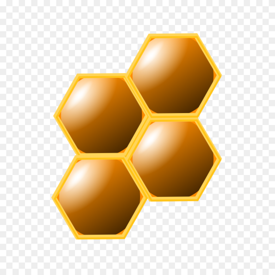 Hexagon Background Clipart - Bee, H