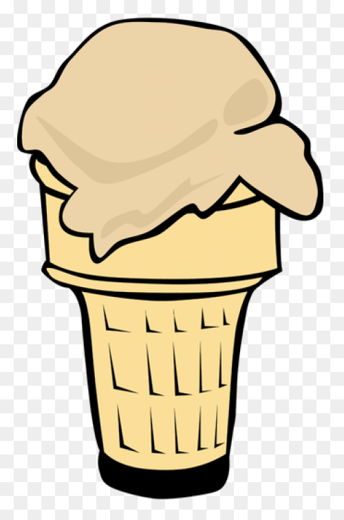 Vanilla Ice Cream Cone Clip Art - V