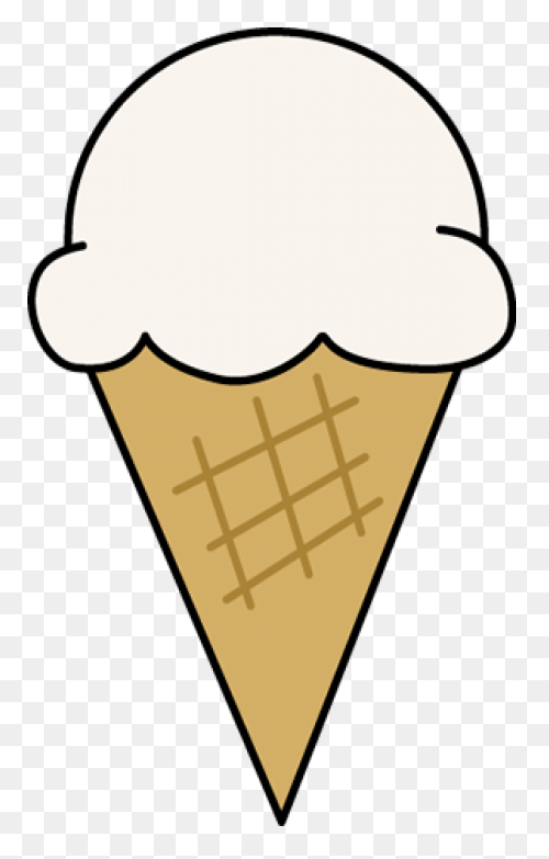 Vanilla Ice Cream Cone Clip Art - V