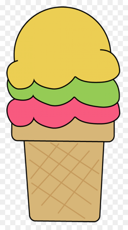 Vanilla Ice Cream Cone Clip Art - V
