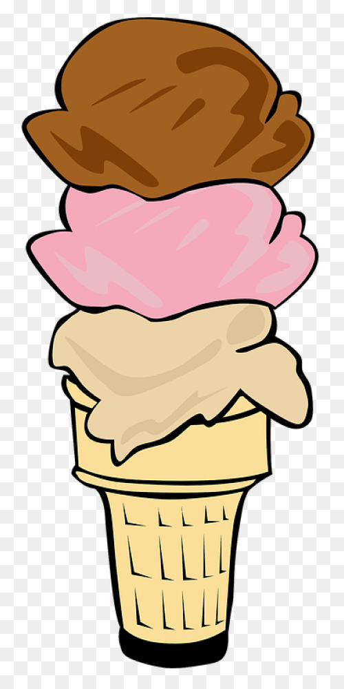 Vanilla Ice Cream Cone Clip Art - V