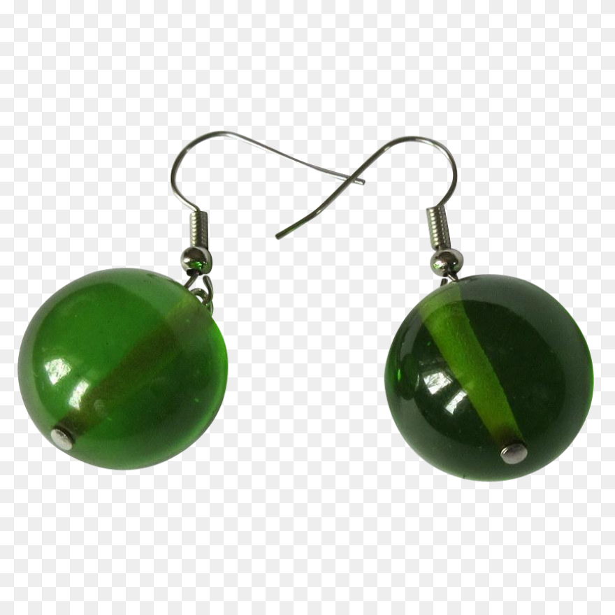 Bakelite Earrings Lime Juice Vintage - Imitation Jewellery