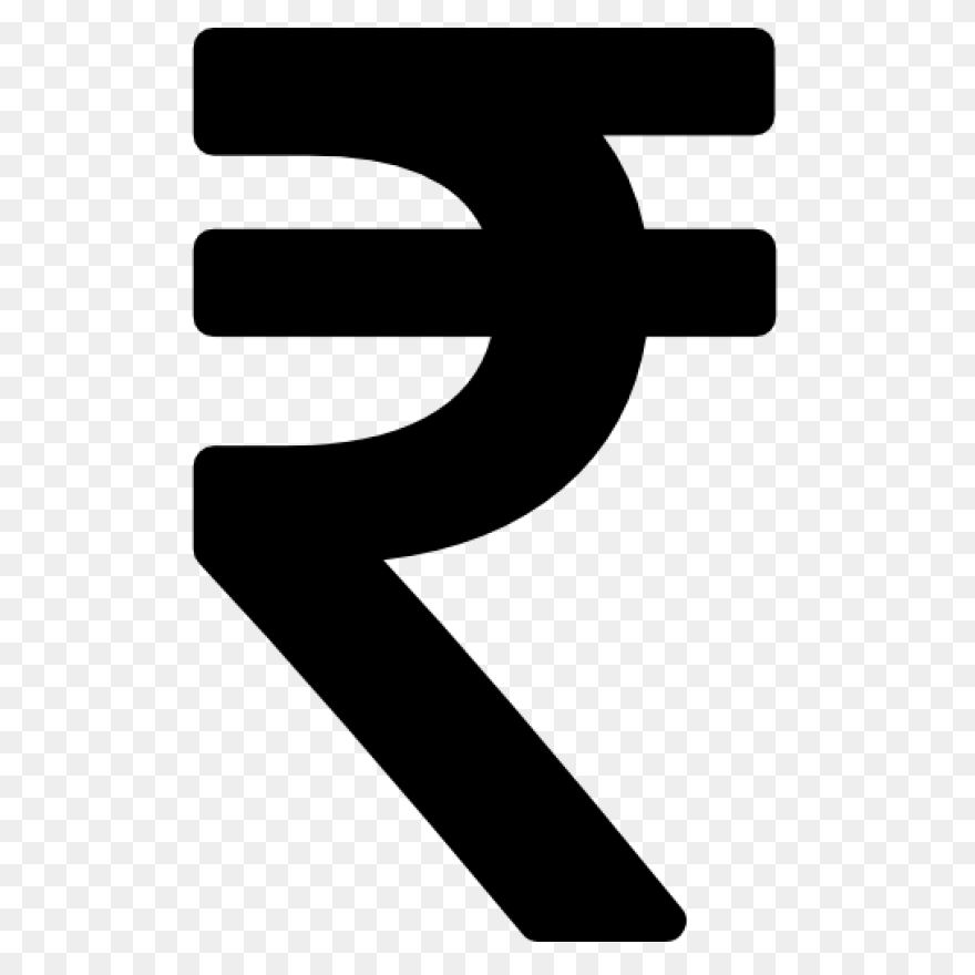 White Indian Rupee Icon - Free Whit