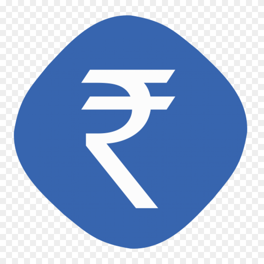 White Indian Rupee Icon - Free Whit