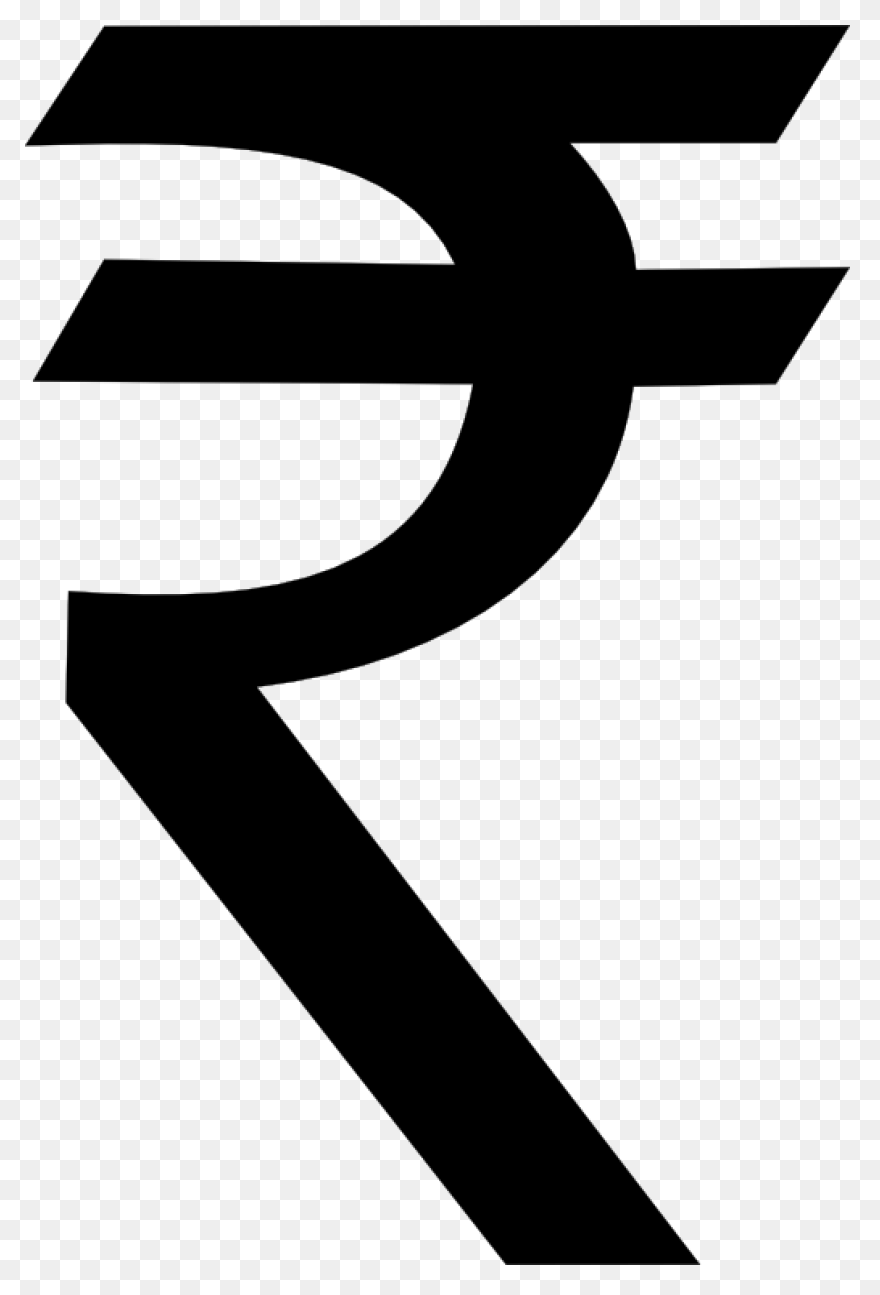 White Indian Rupee Icon - Free Whit
