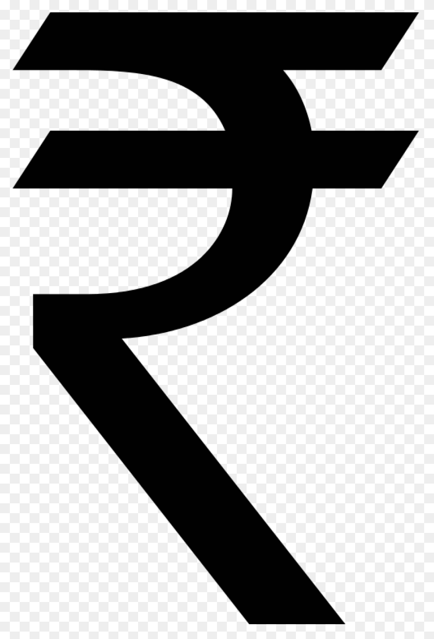 White Indian Rupee Icon - Free Whit
