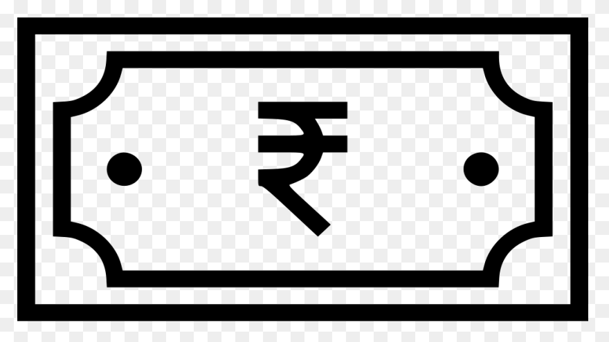 White Indian Rupee Icon - Free Whit