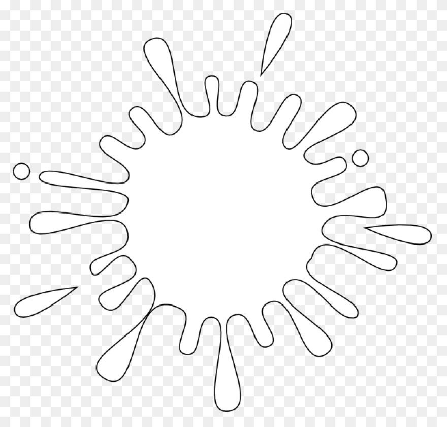 Ink Splash With Drops Clip Art At C