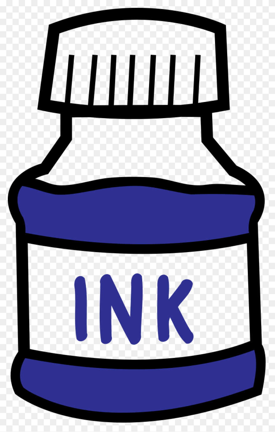 Ink Bottle Png - Ink Bottle And Pen