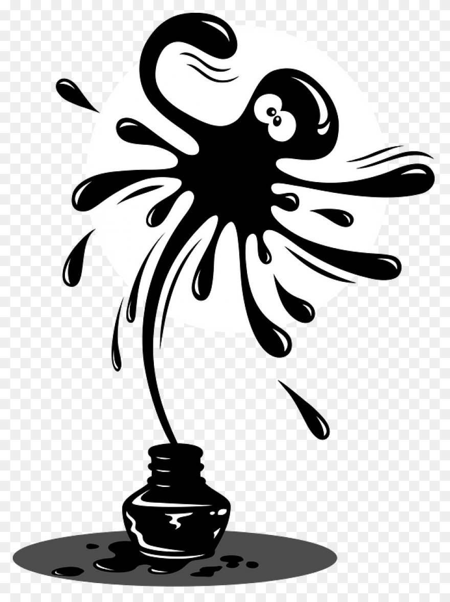 Ink Bottle Png - Ink Bottle And Pen