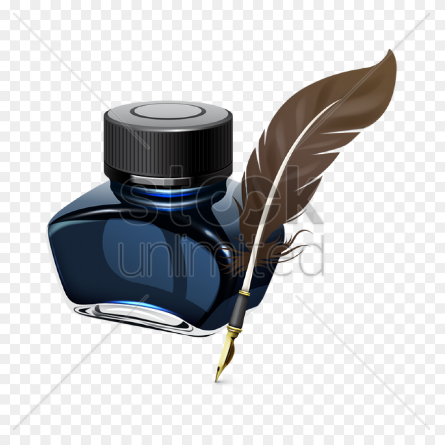 Ink Bottle Png - Ink Bottle And Pen