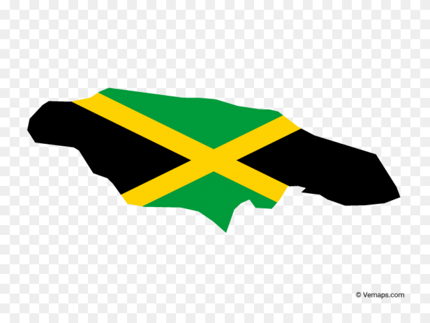 Flag Map Of Jamaica | - Jamaica