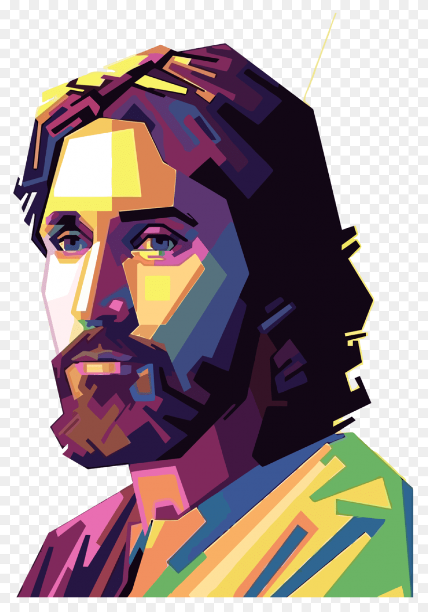 Flat Jesus Colored - Flat Jesus Cli