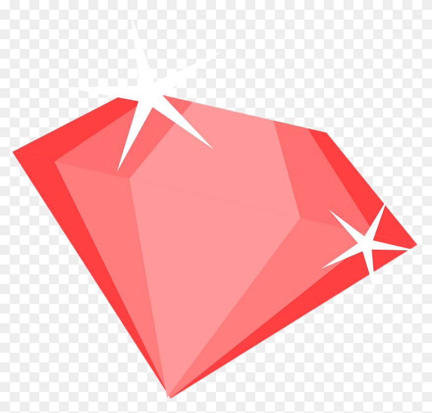Jewel Clipart Orange Diamond - Tran