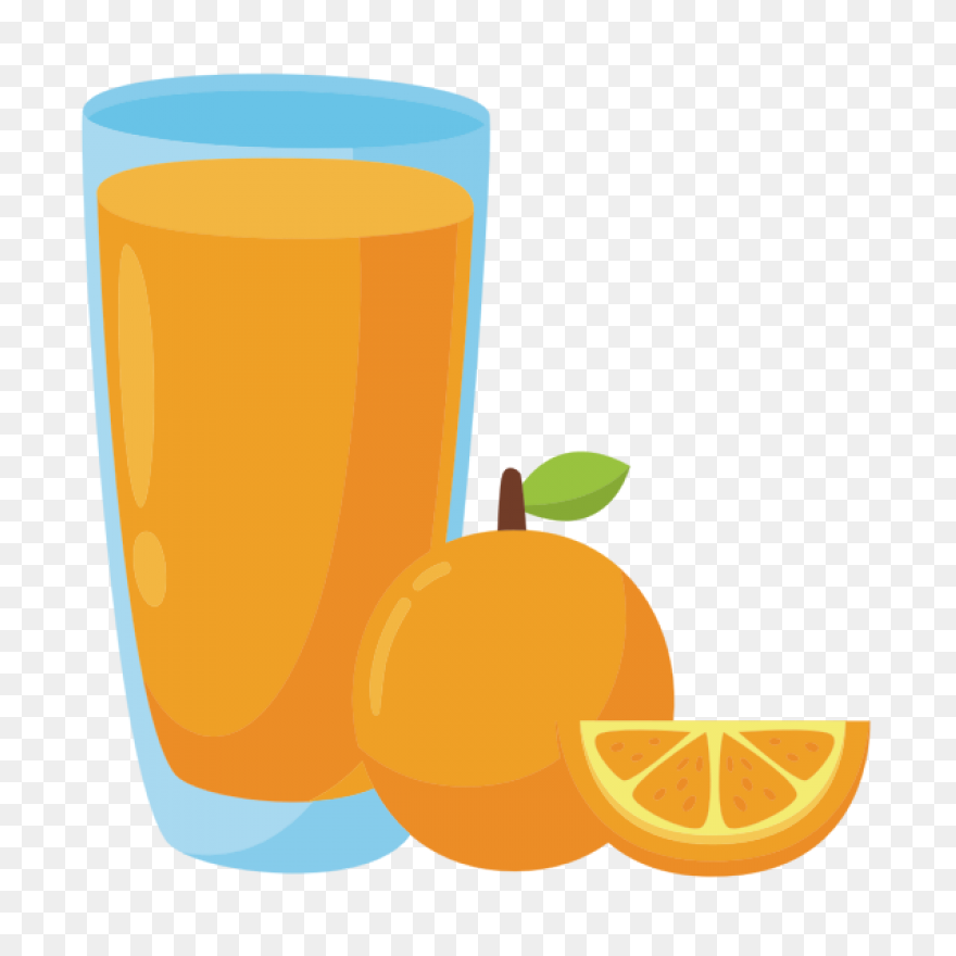 Orange Juice Glass Vector, Juice Cl