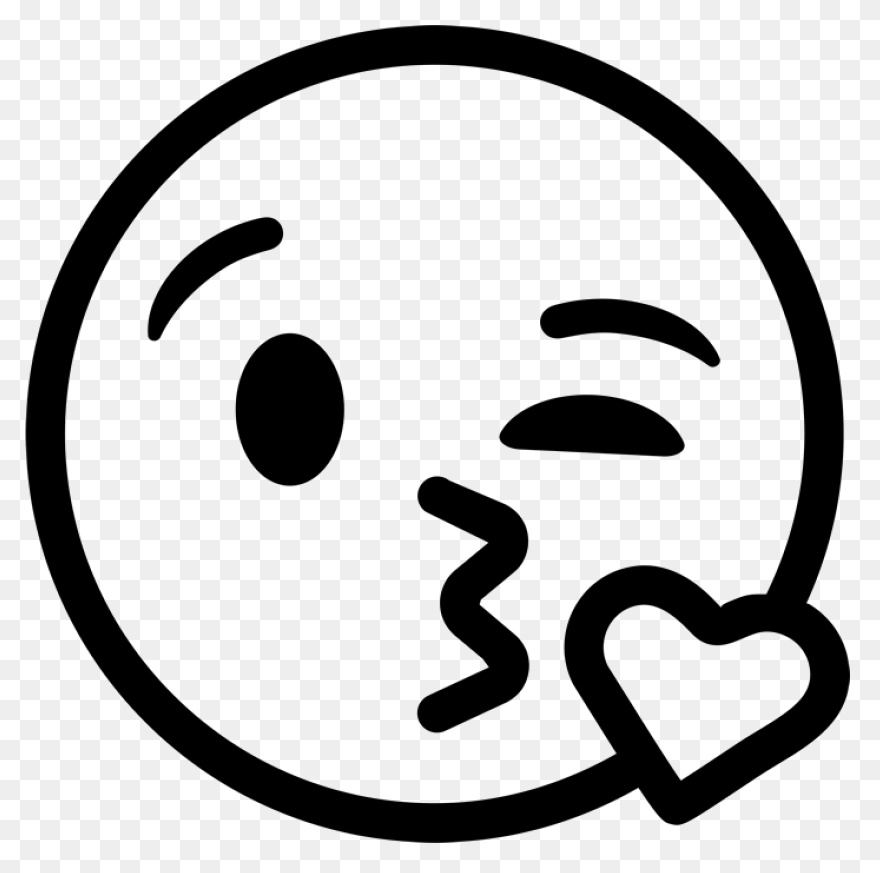 Face Blowing A Kiss Emoji Clipart. 