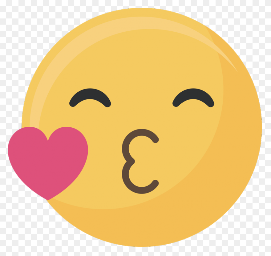 Face Blowing A Kiss Emoji Clipart. 