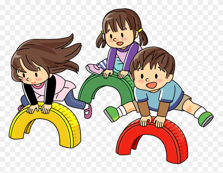 Free Children Playing Clipart, Down