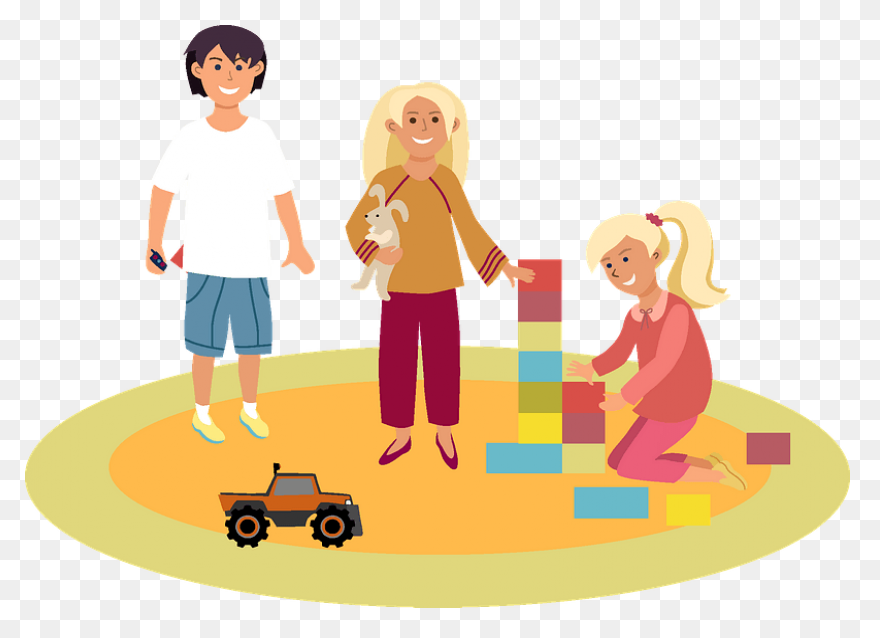 Free Children Playing Clipart, Down