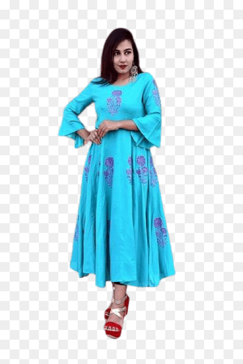 Women Solid Rayon A-Line Kurti (Mar